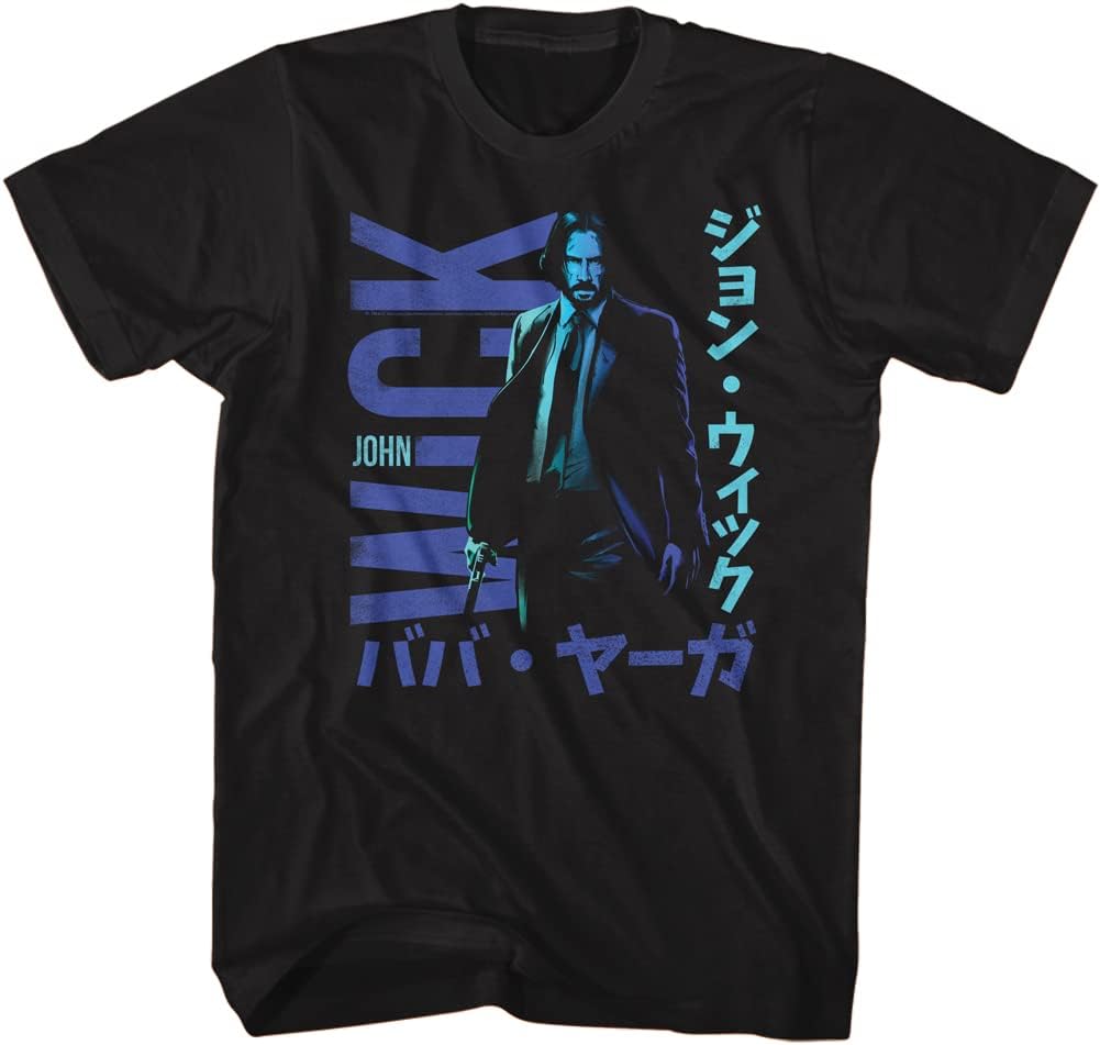 John Wick Movie T Shirt Japanese Logo Adult Short Sleeve T Shirt Action Thriller Movies Graphic Tees