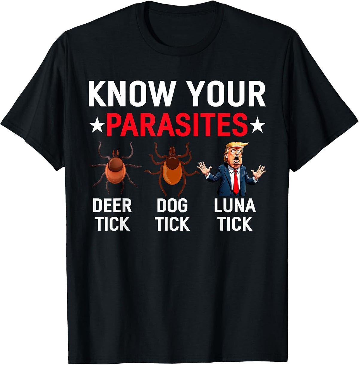 Know Your Parasites Anti-Trump Meme Trump Parody Tick Resist T-Shirt