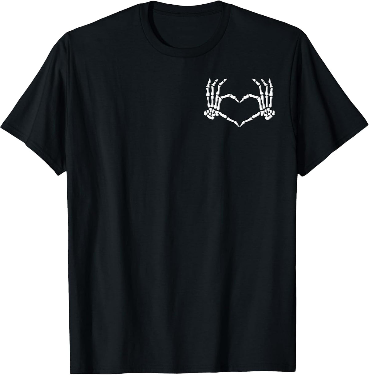 Skeleton Hands Heart Halloween Costume Men Women Girls T-Shirt