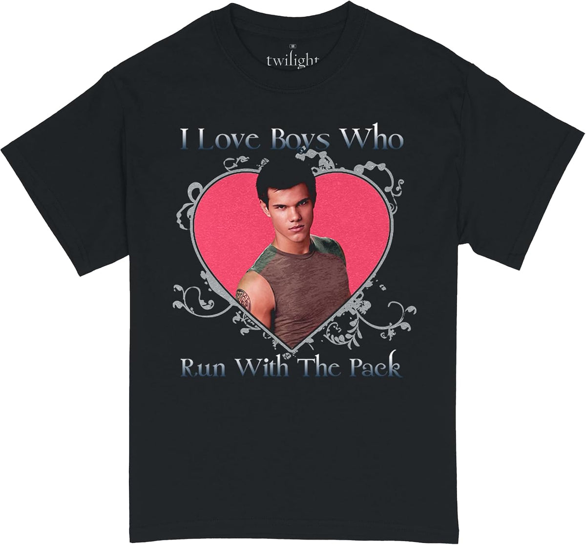 Twilight Jacob I Love Boys Who Run with The Pack Adult T-Shirt