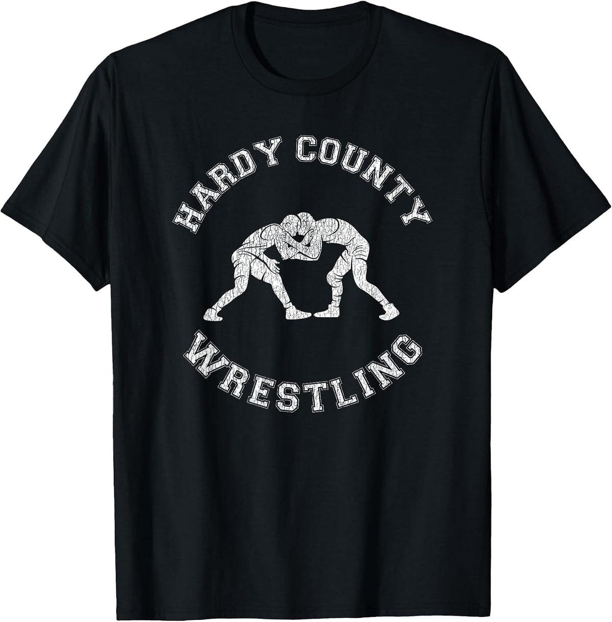 Hardy County Wrestling Distressed Retro Wrestler T-Shirt