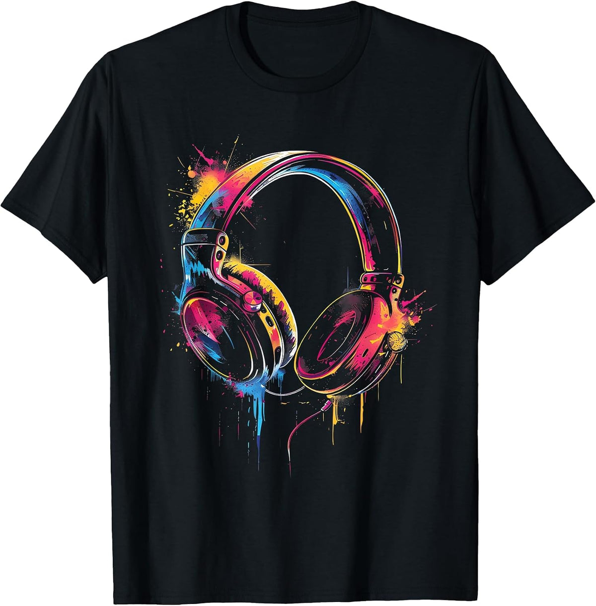 Headphones Music DJ Artwork Music Lover Beatmaker Techno T-Shirt
