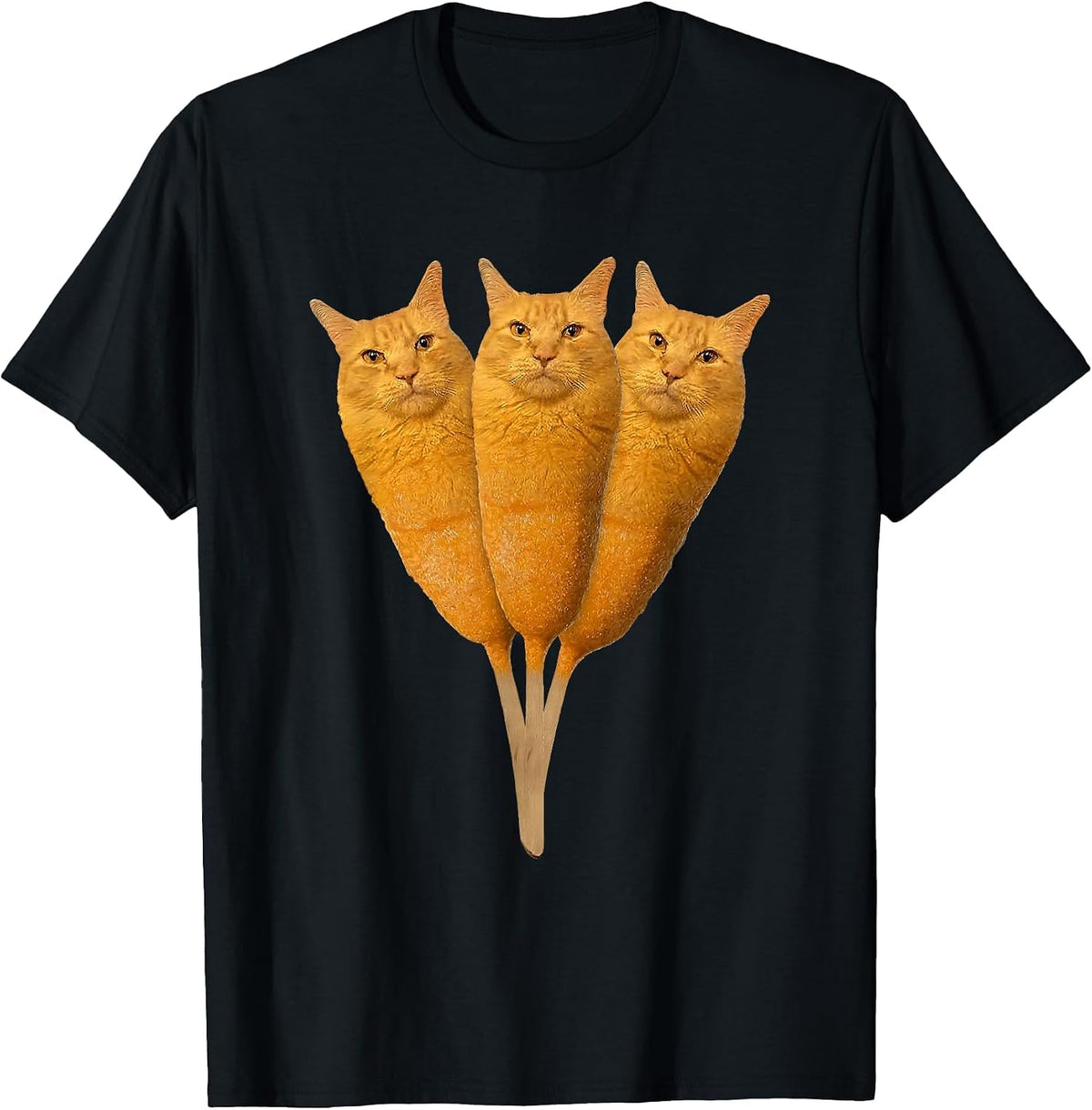 Corndog Cat Meme Silly Stupid Brainrot Funny Cat Lover T-Shirt