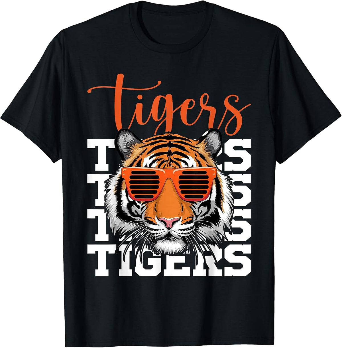 Vintage Tigers Inspirational Athletic Name Design T-Shirt