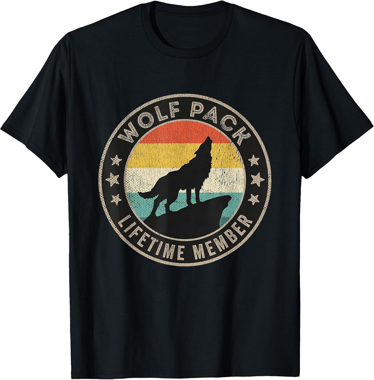 Wolf Pack Men Howling Wolf Women Kids Lifetime Member T-Shirt