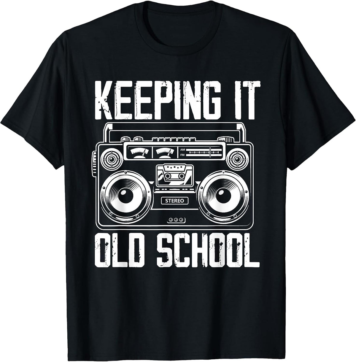 Keeping It Old School 80s 90s Music Lover Funny Hip-Hop T-Shirt