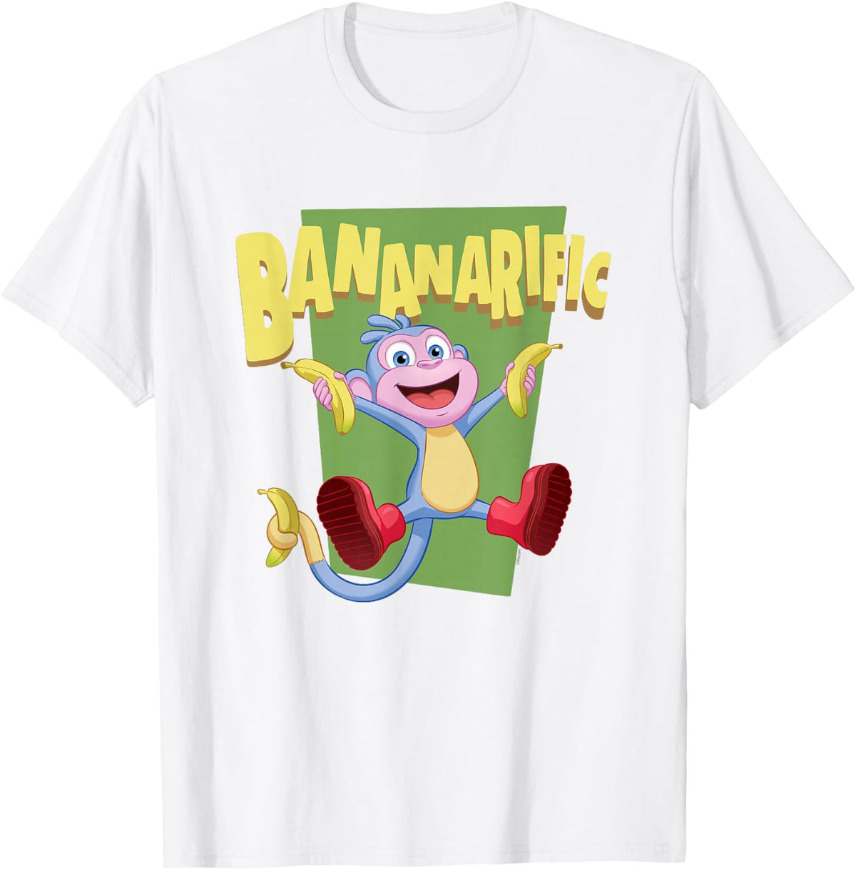 Dora The Explorer Cute Boots Bananarific Big Chest Logo T-Shirt