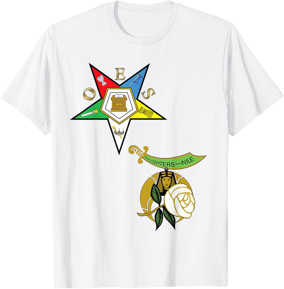 OES Daughters of the Nile Split T Shirt Eastern Star Tee T-Shirt
