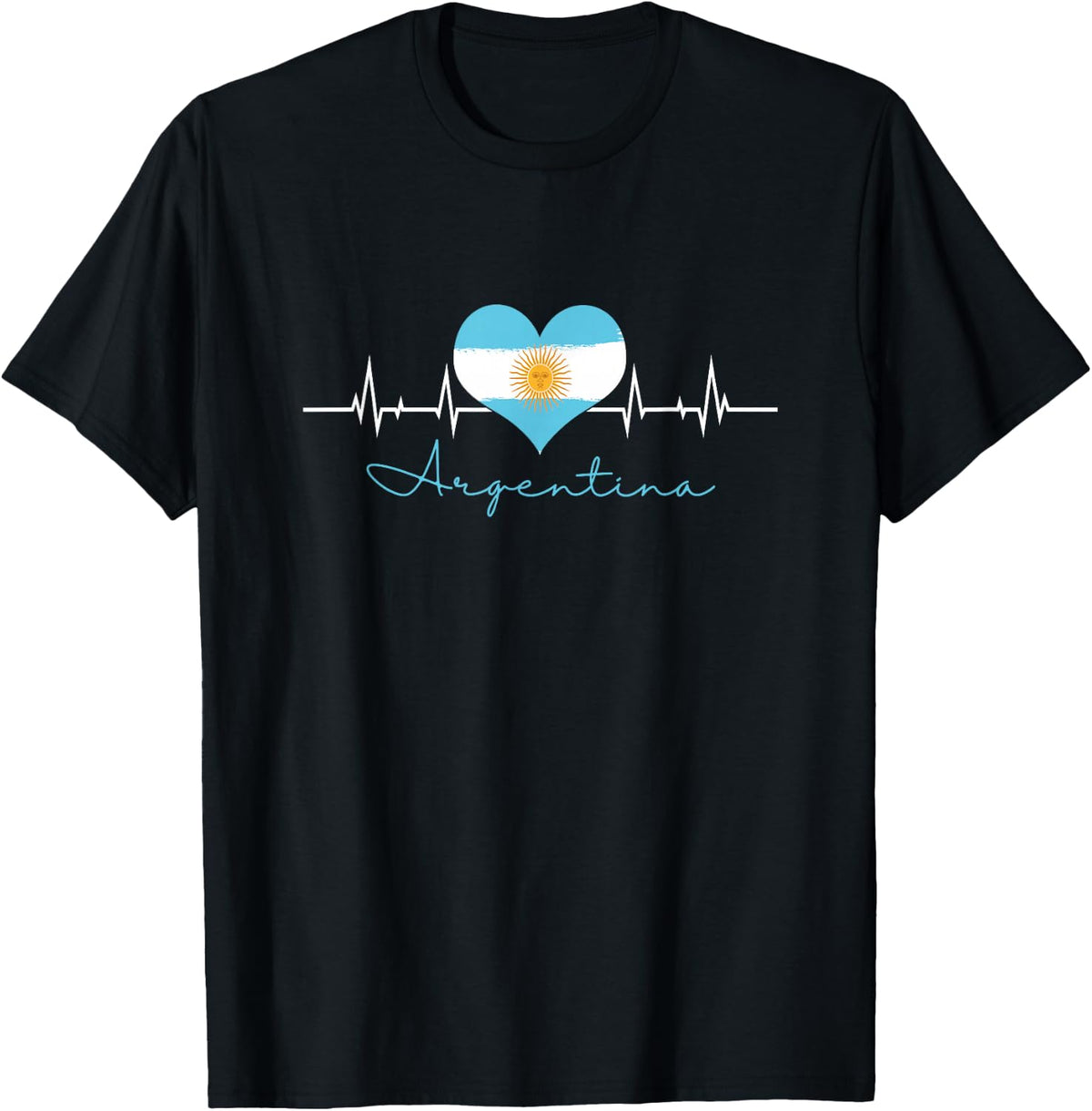 Heartbeat Argentina Flag | Buenos Aires | Proud Argentinian T-Shirt