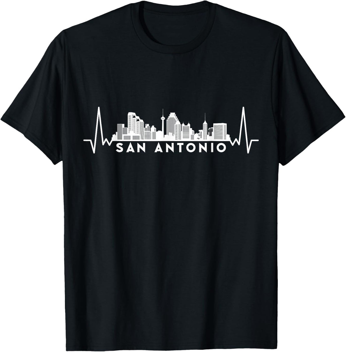 Heartbeat Skyline USA San-Antonio T-Shirt