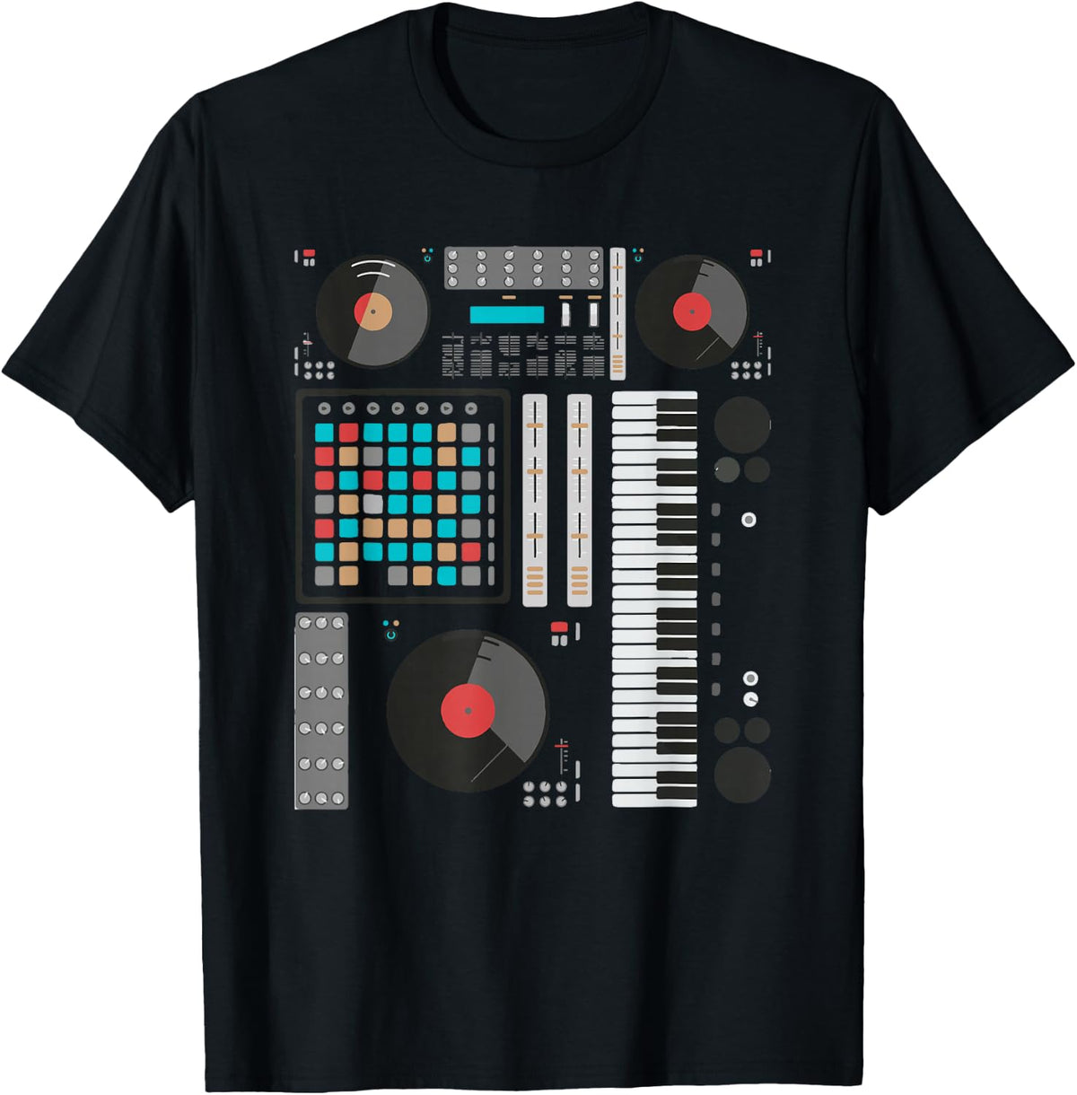 Electronic Music Synthesizer Techno Music DJ Producer T-Shirt