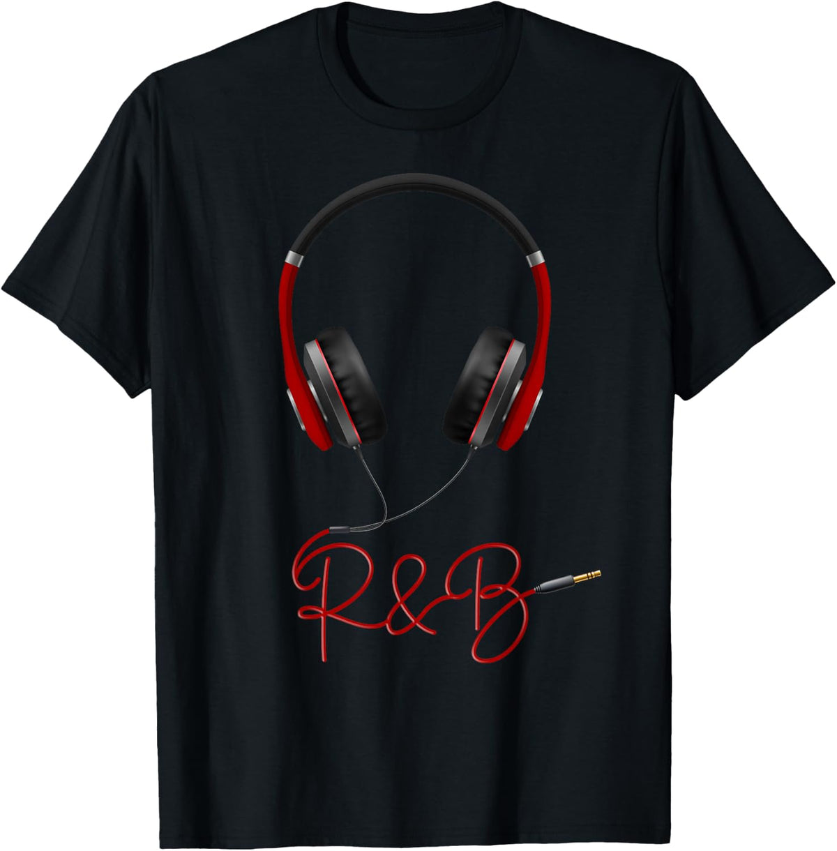 Music red Headphone icon Soul R&B Music T-Shirt