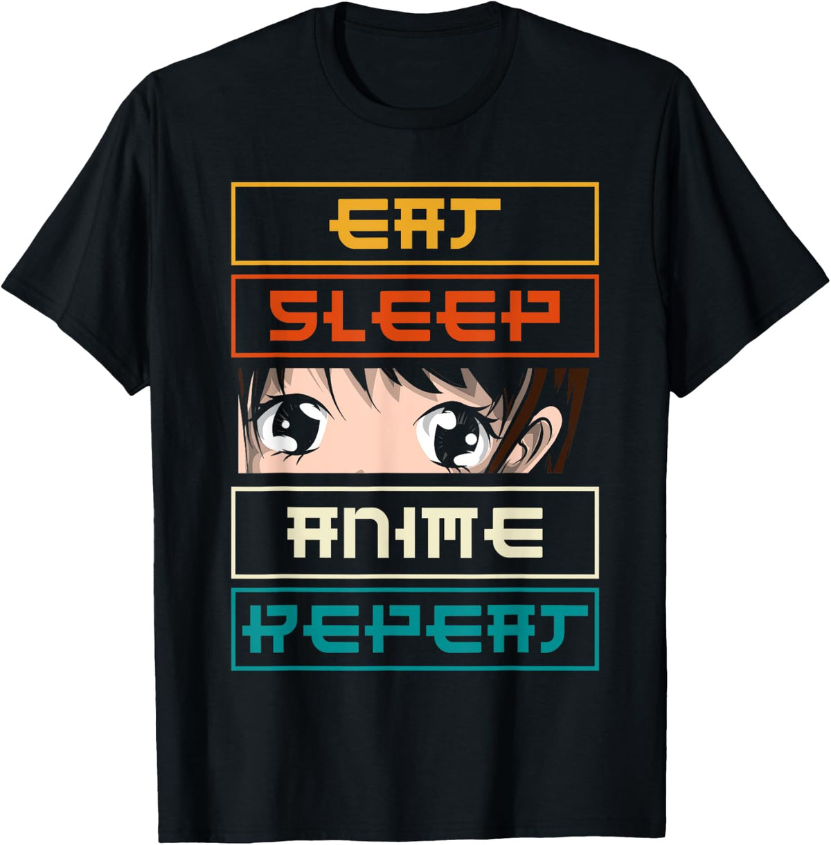 Otaku Anime Lover Gift Eat Sleep Anime Repeat Funny Anime T-Shirt