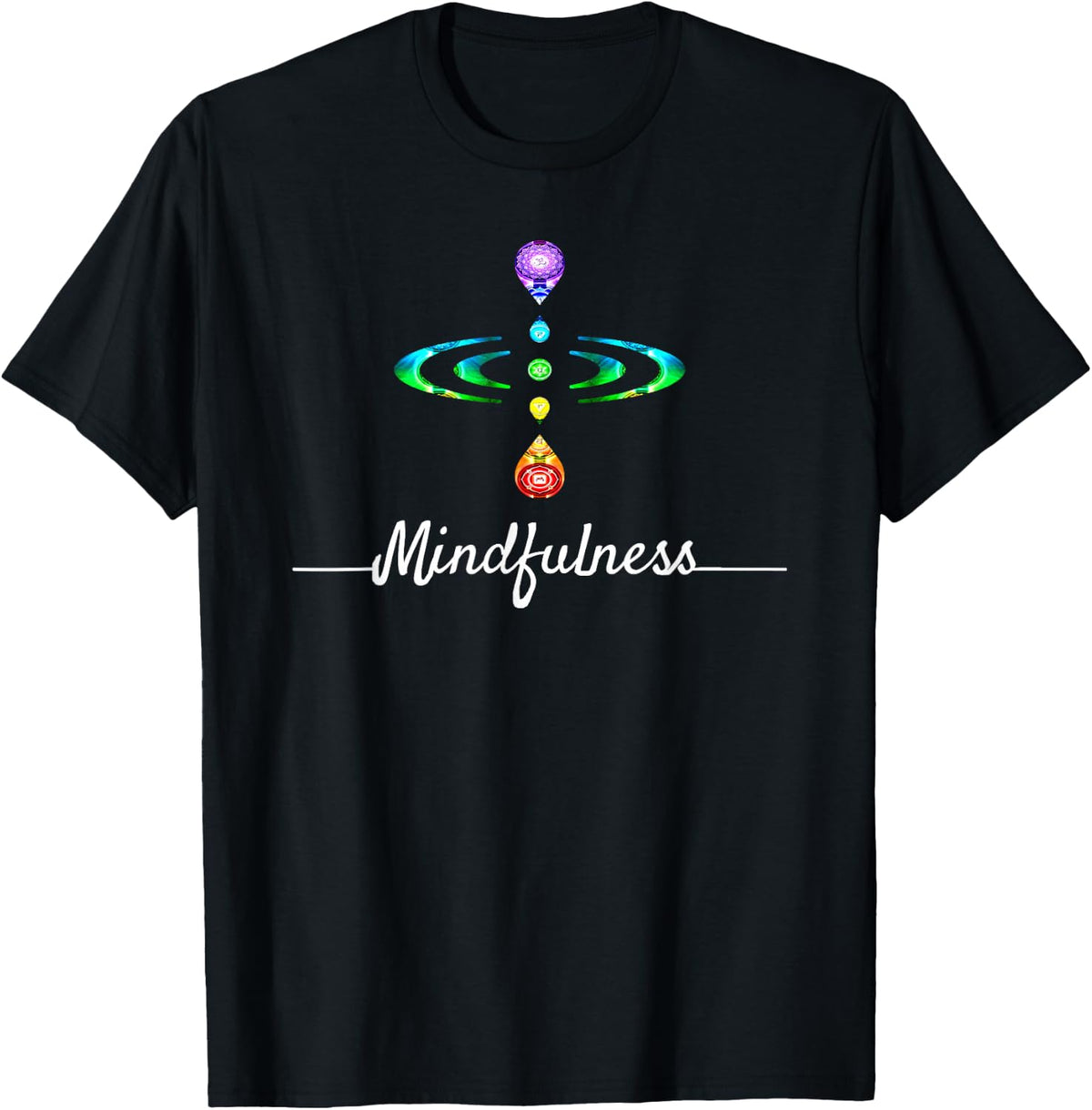 Womens Mindfulness T-Shirt Be Present in Moment Chakra Shirt T-Shirt