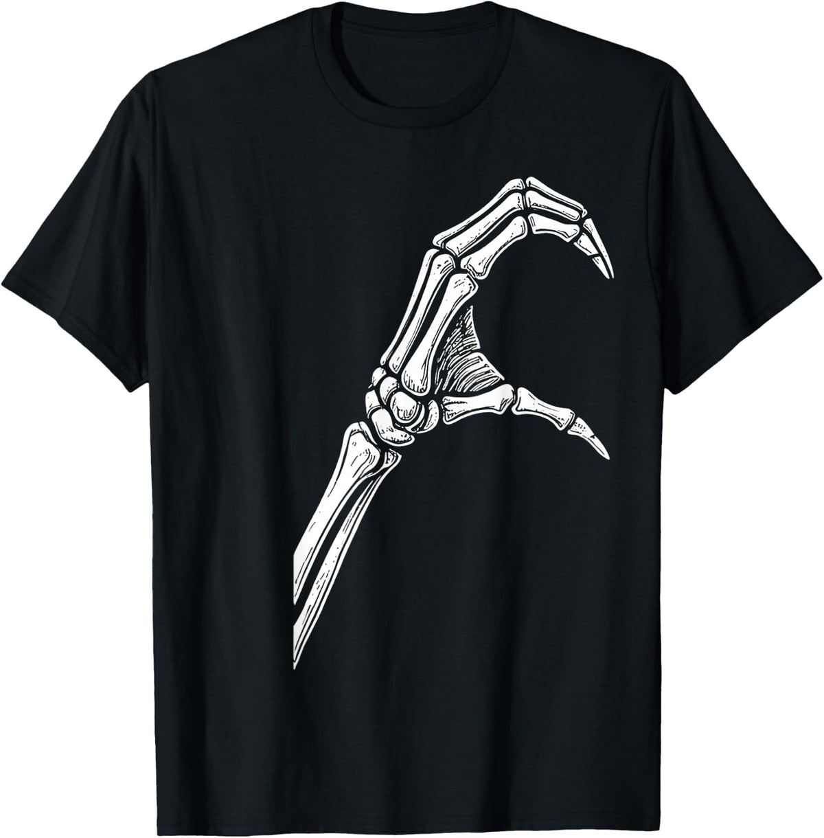 Retro Skeleton Heart Hand Gothic Matching Couple Halloween T-Shirt