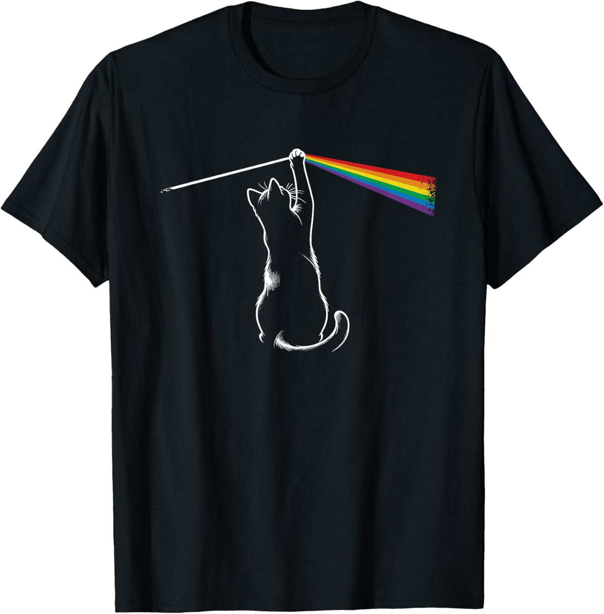 Playing with Light Cat Gift Men Kids Women Funny Cat T-Shirt