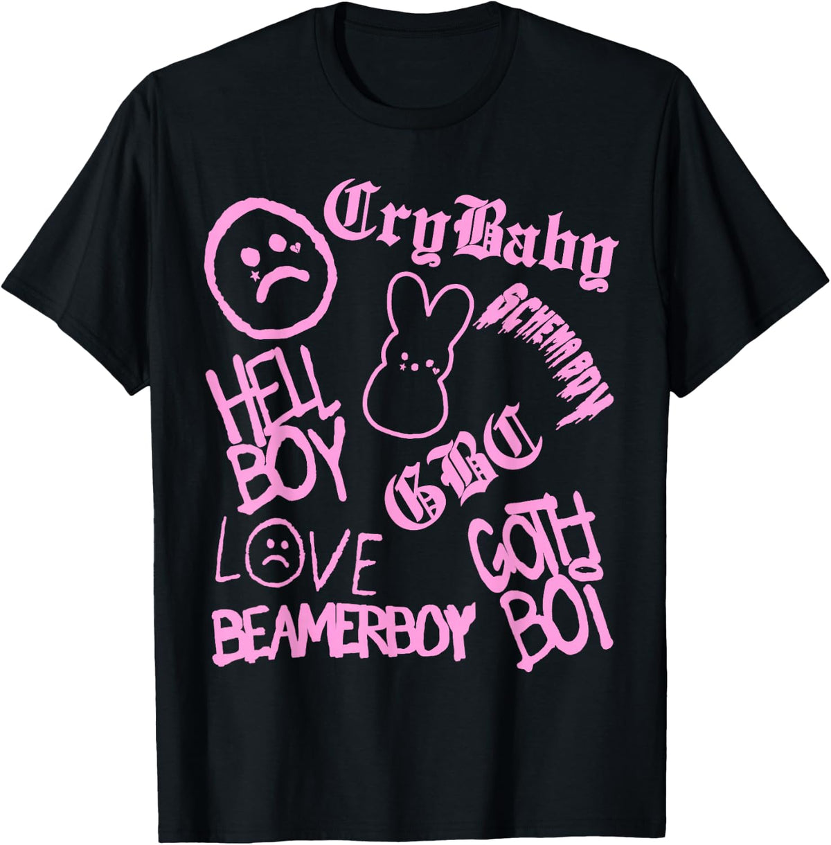 Lil Emo Rap Goth Peep Hip Hop Tattoo T-Shirt Small