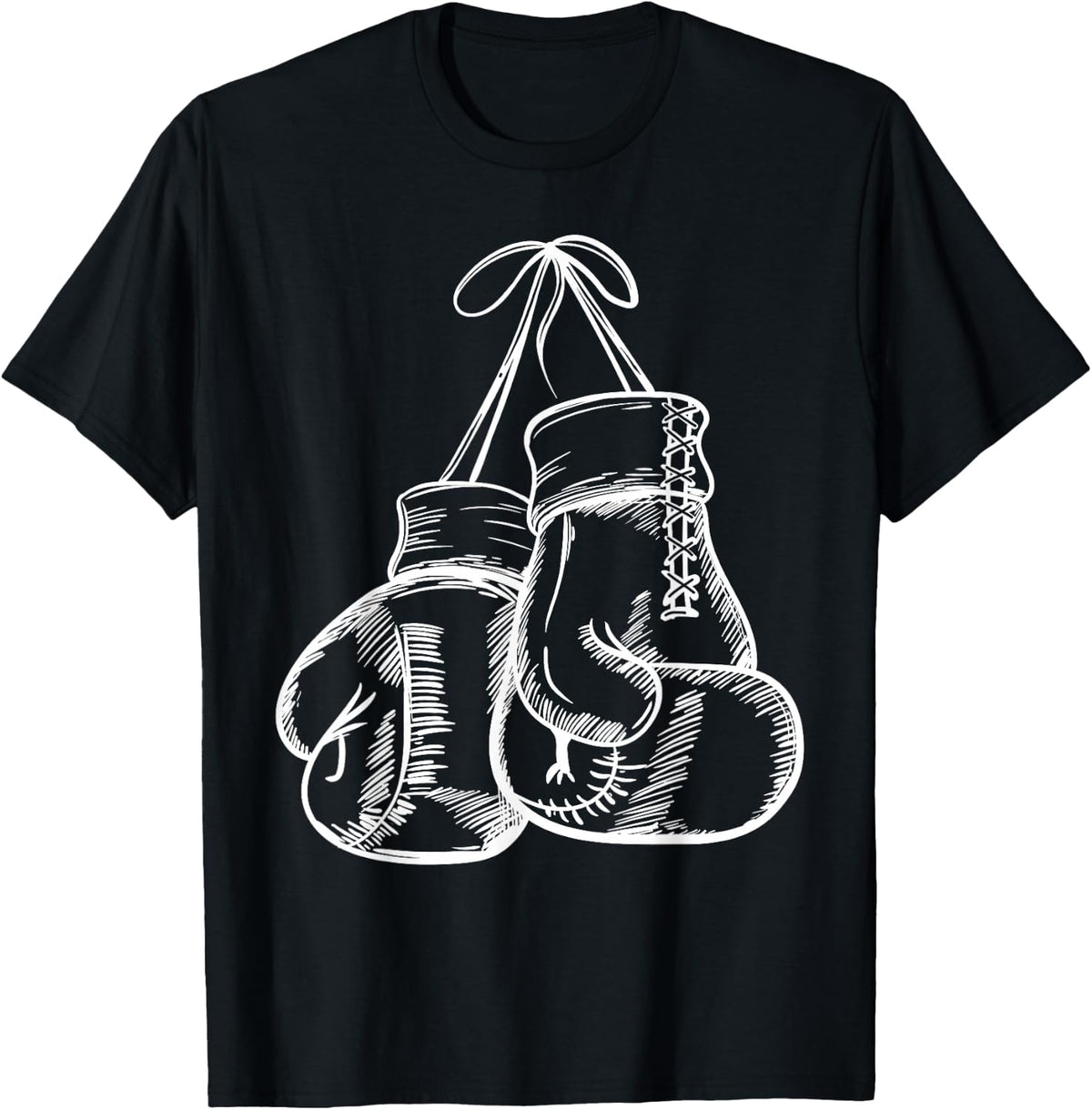 Retro Love White Boxing Gloves Gifts Boxer Gift T-Shirt Small