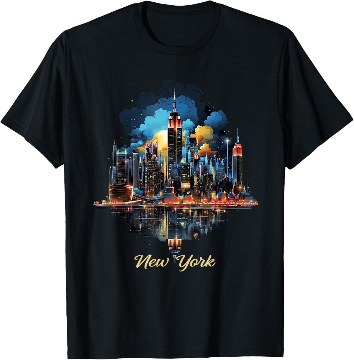 New York City Downtown Skyline Statue of Liberty NYC T-Shirt