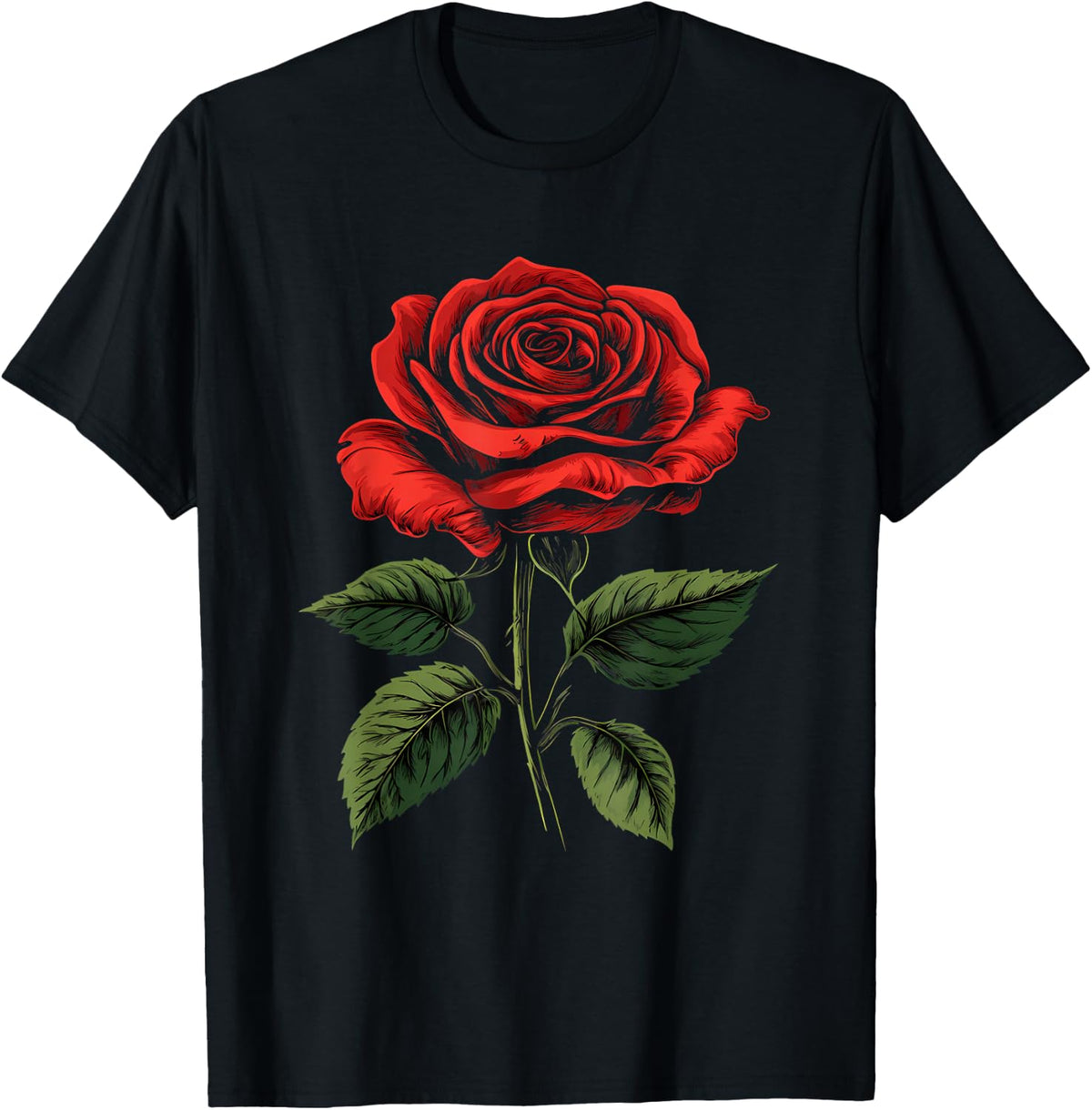 Red Rose Flower Botanist Garden Flower Red Rose T-Shirt
