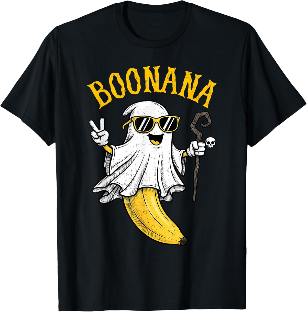 Funny Boonana Sunglasses Cute Boo Funny Halloween Men Women T-Shirt