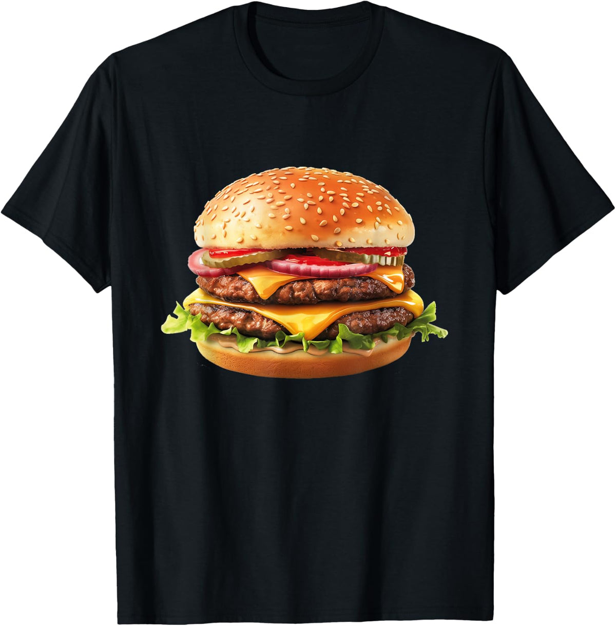 Hamburger Cheese BBQ Lovers Funny Food Costume Graphic T-Shirt