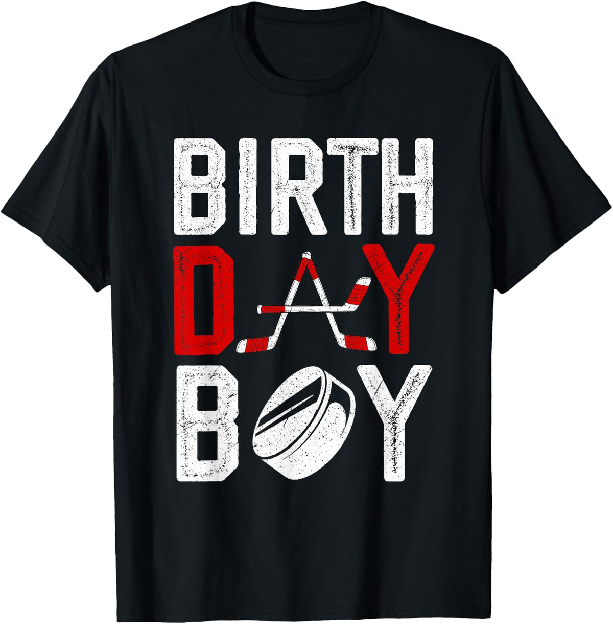 Boy Birthday Party Decorations Hockey Winter Sports Fans T-Shirt