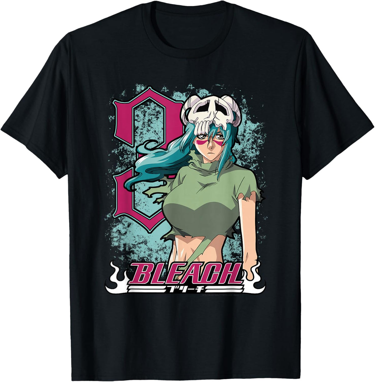 Bleach Neliel 3 with Splatter and Logo Anime T-Shirt