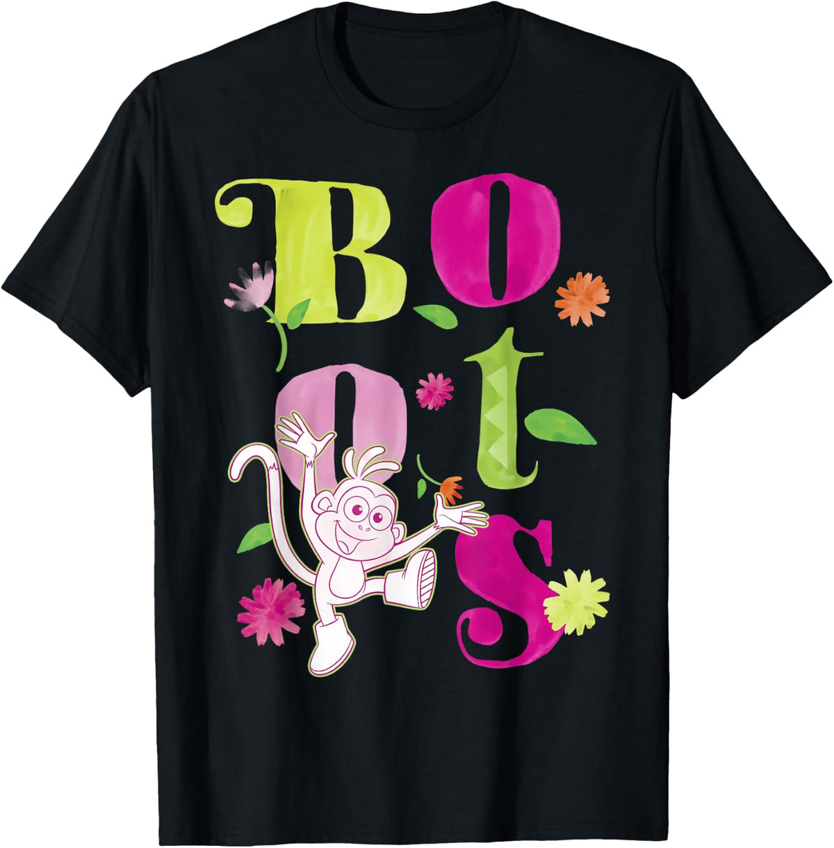 Dora The Explorer Floral Spring Boots T-Shirt