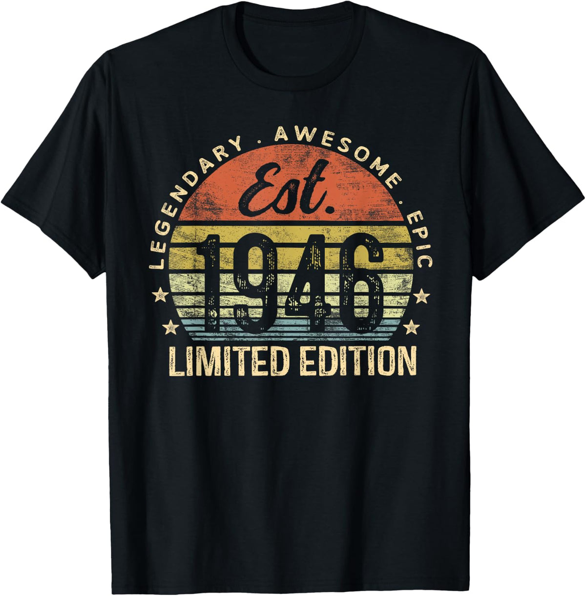 Est 1946 Limited Edition 80th Birthday Vintage 80 Year Old T-Shirt
