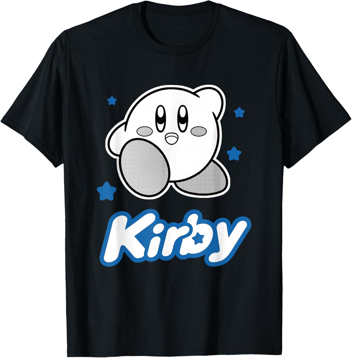 Kirby Blue Stars Big Character Portrait T-Shirt