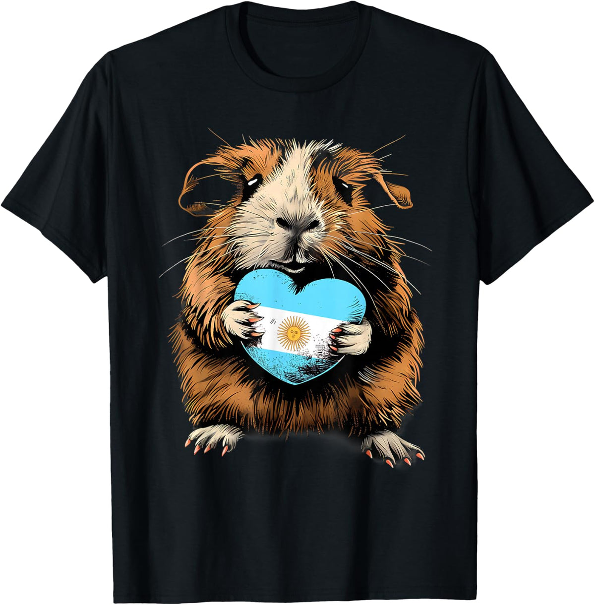 Guinea Pig Heart Argentinian Flag Argentina Pride Argentina T-Shirt