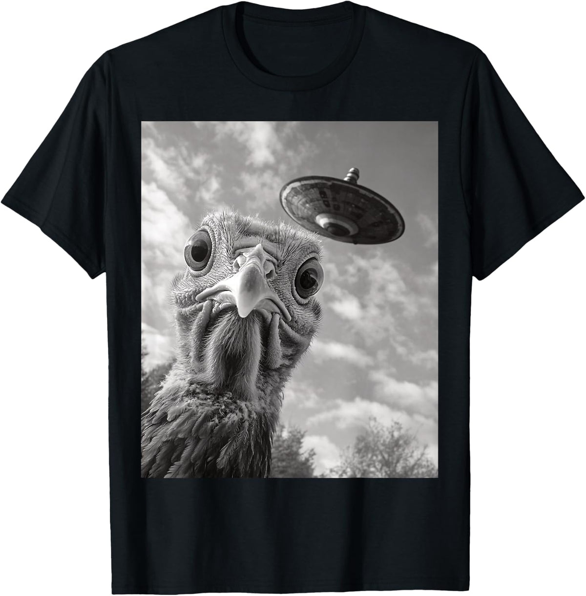 Funny Turkey Selfie UFO Thanksgiving T-Shirt
