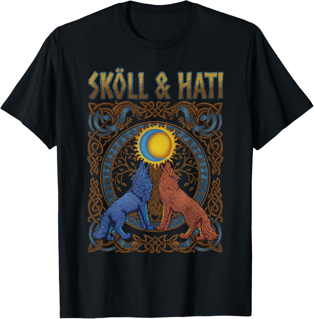Wolves, Sun and Moon - Skoll and Hati T-Shirt