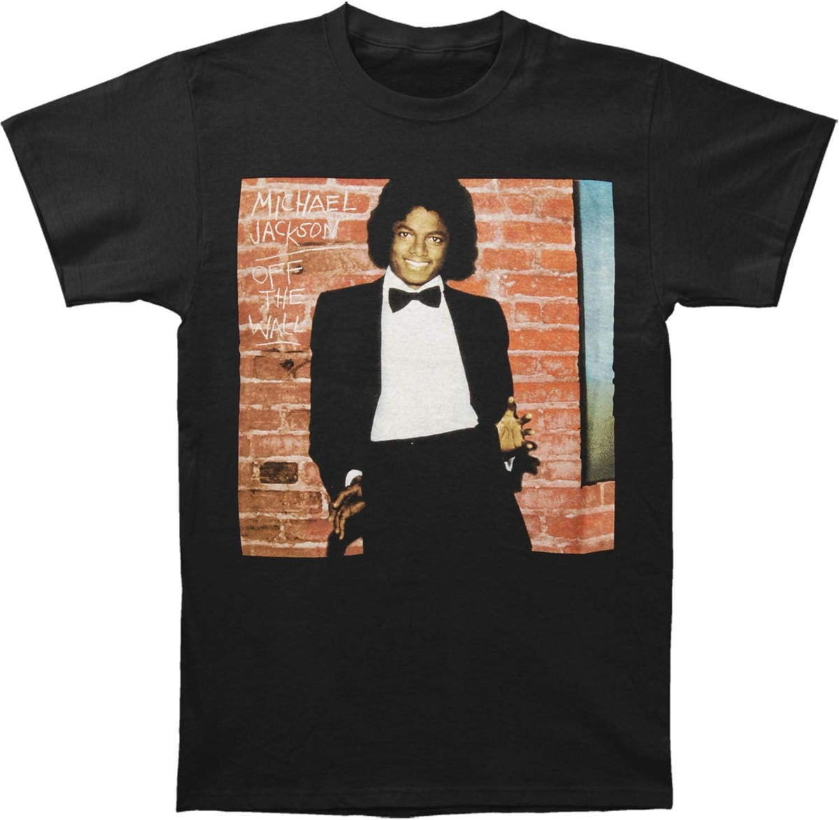 Michael Jackson Unisex Adult Michael Jackson Official Merch Brick Wall T-Shirt