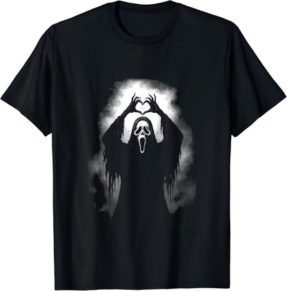 Scary Face Horror Creepy Ghost Heart Hands Halloween Spooky T-Shirt