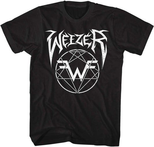 Weezer Rock Band Metal Weezer Logo Adult Short Sleeve T-Shirt Graphic Tee
