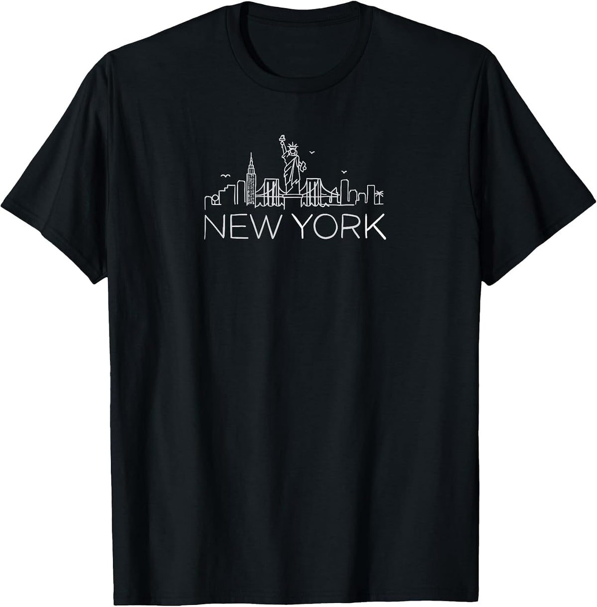New York City New York City Skylines Statue of Liberty T-Shirt