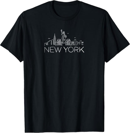 New York City New York City Skylines Statue of Liberty T-Shirt