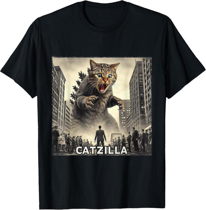 Catzilla Cat Japanese Art Funny T-Shirt