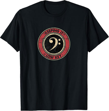 Music Theory Love Key Musical Keeping It Low Key Vintage T-Shirt