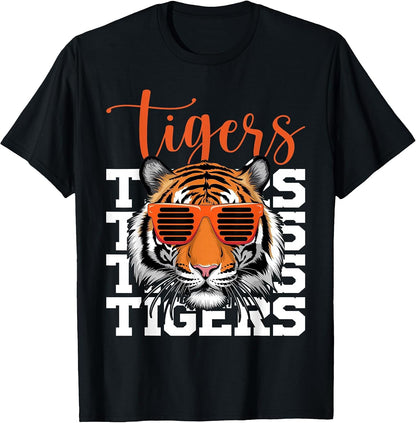 Vintage Tigers Inspirational Athletic Name Design T-Shirt