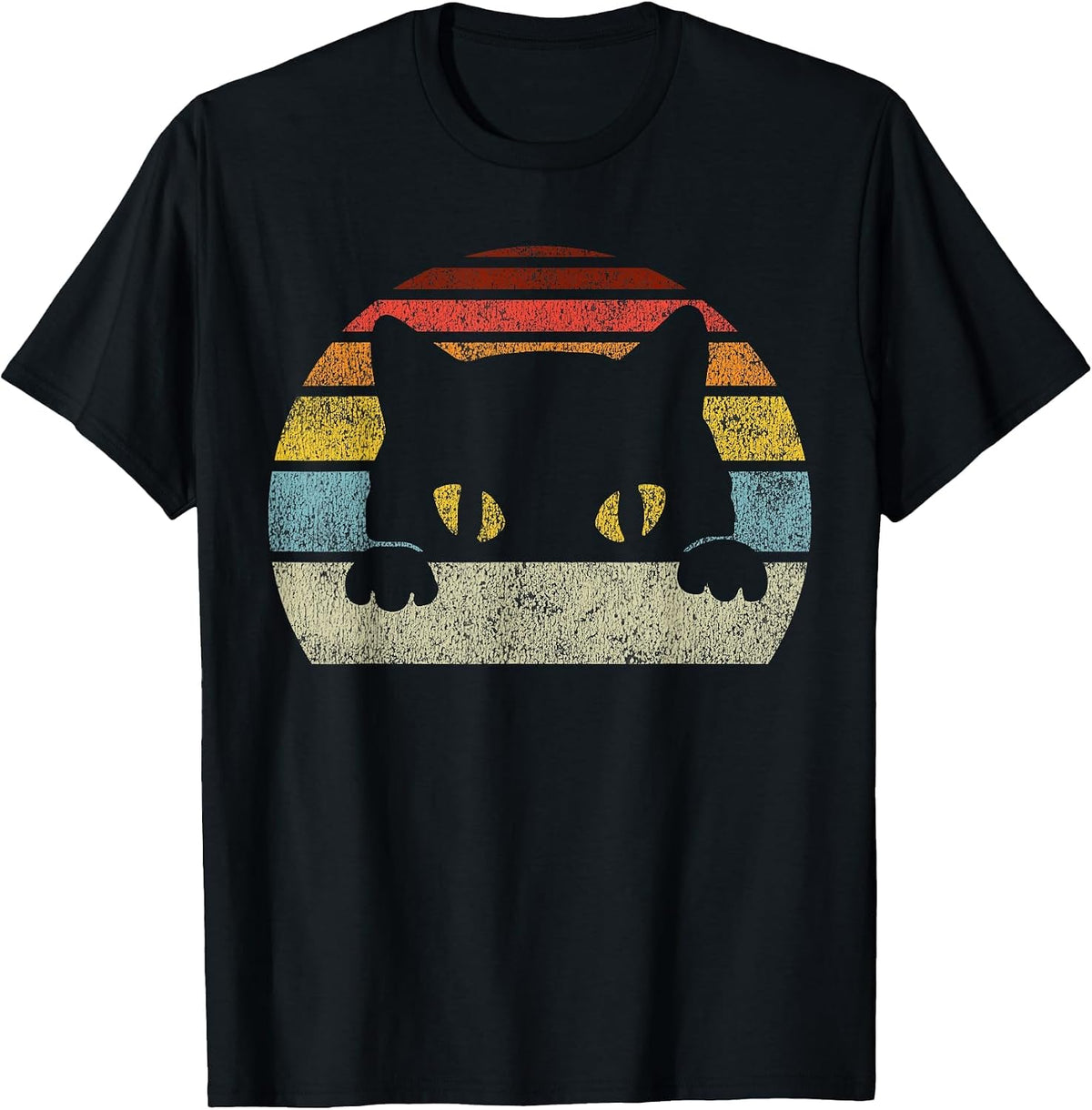 Cat Retro Style Vintage Black Kitten Cute Kitty Cats Lover T-Shirt
