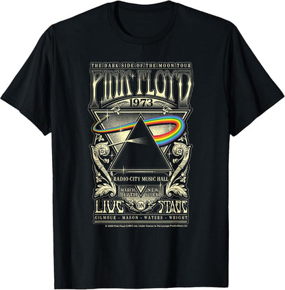 Pink Floyd Dark Side of The Moon Tour 1973 Radio City T-Shirt