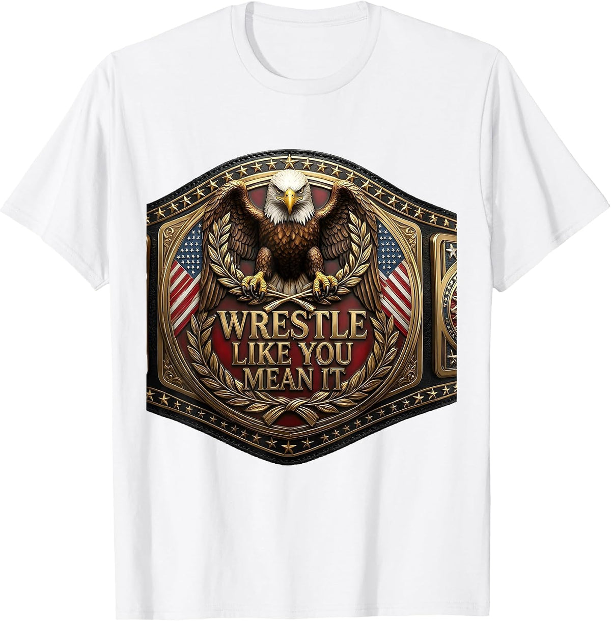 Wrestle Like You Mean It Bold Wrestling Design T-Shirt