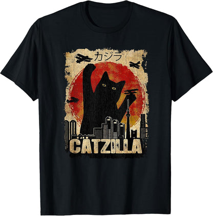 Vintage Catzilla - Funny Kitten and Cat T-Shirt