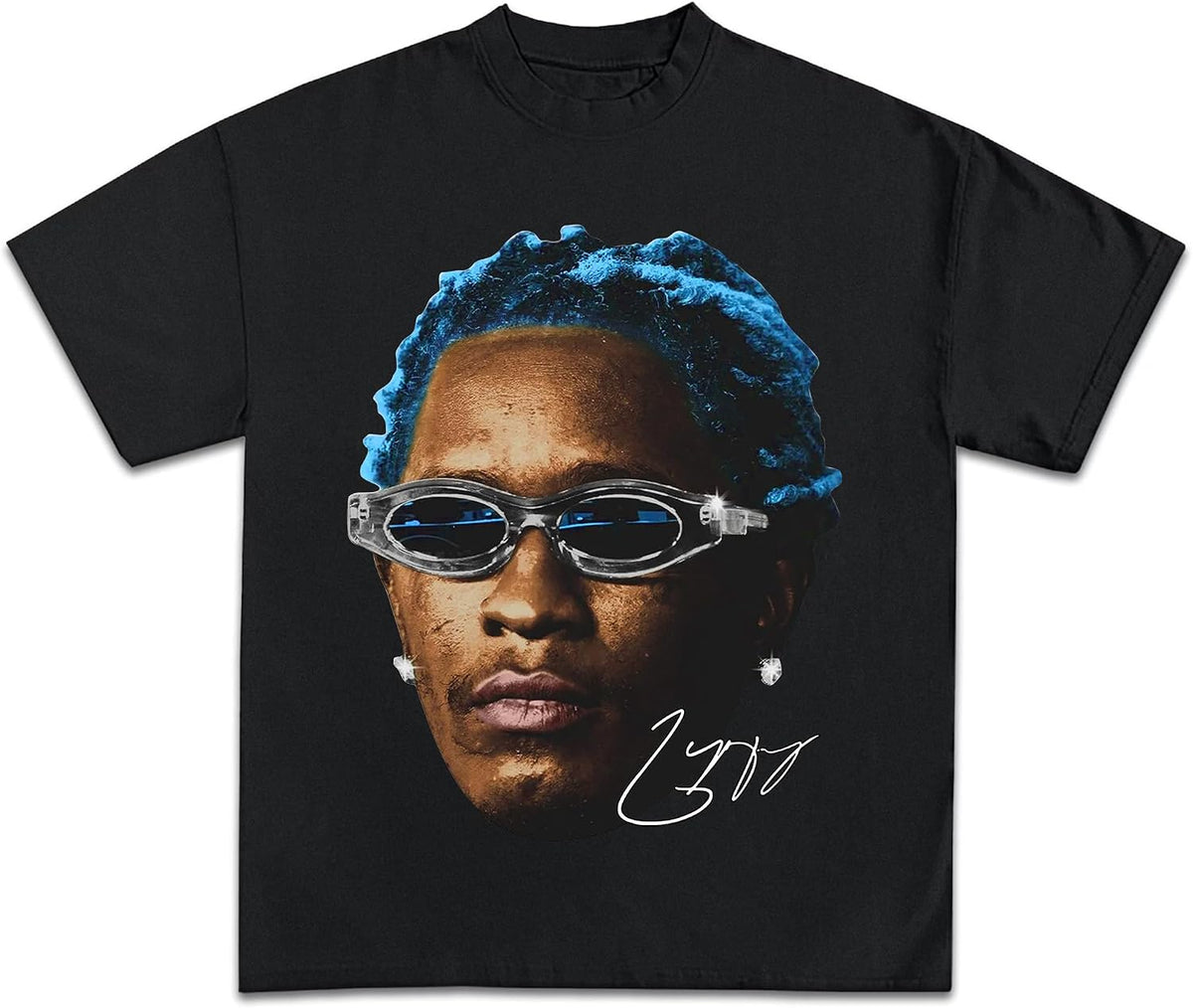 Guzado Rapper Graphic T-Shirt Rap Tee Concert Merch Album Cover Shirt for Men Women