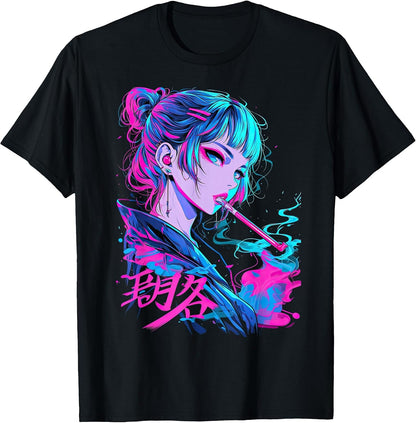 Waifu Anime Horror Girl Aesthetic T-Shirt