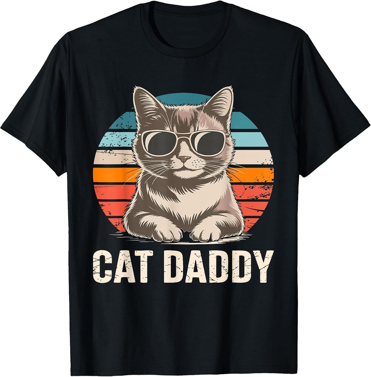 Cat Daddy Shirt Men Cat Lover Dad Fathers Day T-Shirt