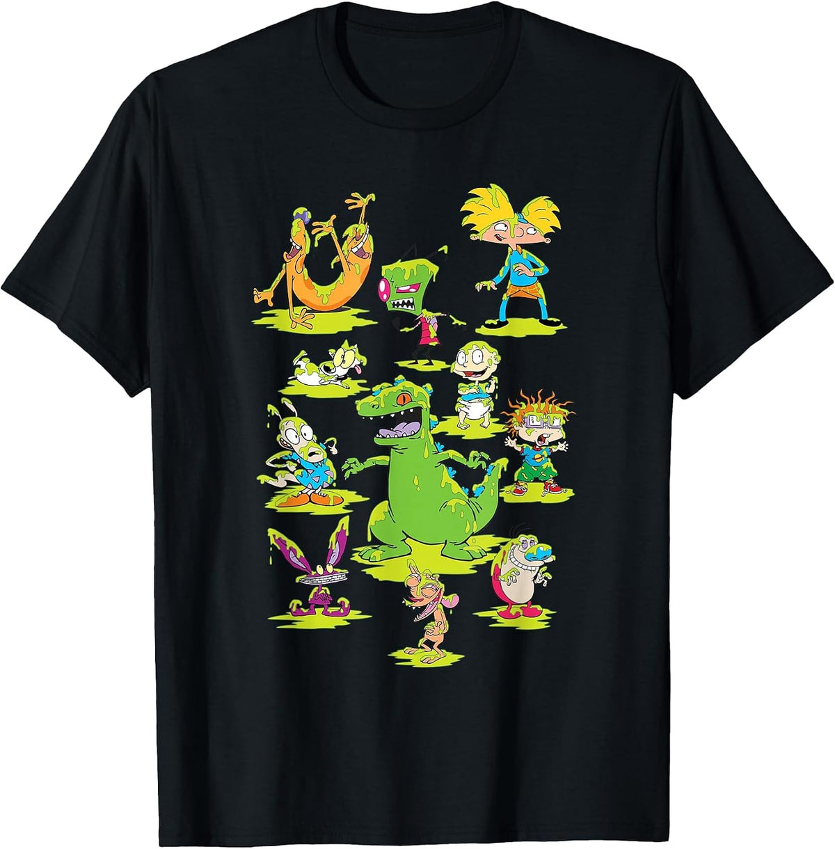Nick Rewind 90's Nick Characters in Slime T-Shirt T-Shirt